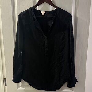 J. Crew Black Button-Down Shirt